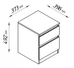 2.03.03.050.4 КАСТОР тумба 2 ящика RU серая в Менделеевске - mendeleevsk.ok-mebel.com | фото 3