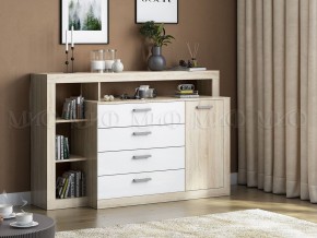 Ангара Комод (Белый глянец/Сонома) в Менделеевске - mendeleevsk.ok-mebel.com | фото 2