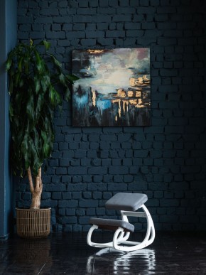 Балансирующий коленный стул Конёк Горбунёк (Белый) в Менделеевске - mendeleevsk.ok-mebel.com | фото 4