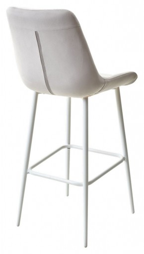 Барный стул ХОФМАН, цвет H-09 Светло-серый, велюр / белый каркас М-City в Менделеевске - mendeleevsk.ok-mebel.com | фото 4