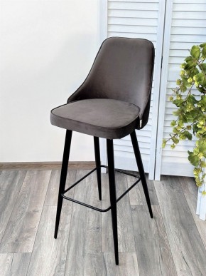 Барный стул NEPAL-BAR ГРАФИТ #14, велюр/ черный каркас (H=78cm) М-City в Менделеевске - mendeleevsk.ok-mebel.com | фото 4