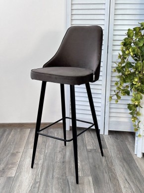 Барный стул NEPAL-BAR ГРАФИТ #14, велюр/ черный каркас (H=78cm) М-City в Менделеевске - mendeleevsk.ok-mebel.com | фото 6