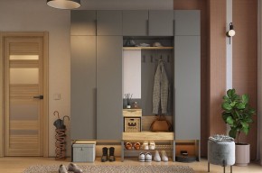 БАСКО Прихожая К7 (графит) в Менделеевске - mendeleevsk.ok-mebel.com | фото 15