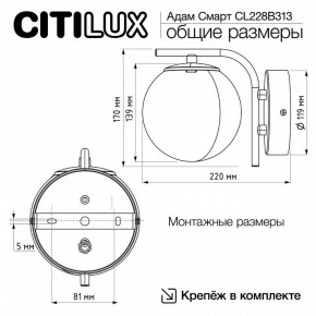 Бра Citilux Адам Смарт CL228B313 в Менделеевске - mendeleevsk.ok-mebel.com | фото 8