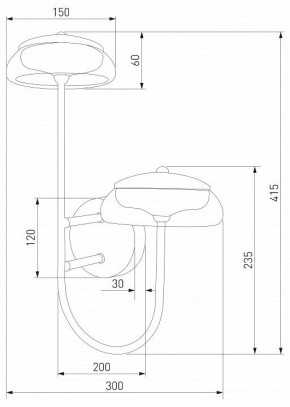 Бра Eurosvet Fungo 50388/2 LED черный в Менделеевске - mendeleevsk.ok-mebel.com | фото 5