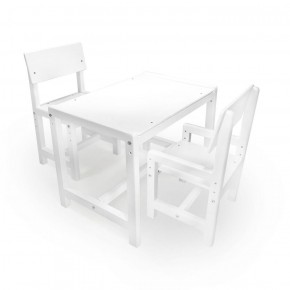 Детский растущий комплект стол и два стула  Я САМ "Лофт" (Белый, Белый) в Менделеевске - mendeleevsk.ok-mebel.com | фото