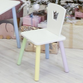 Детский стул Корона (Белый/Белый/Цветной) в Менделеевске - mendeleevsk.ok-mebel.com | фото 1