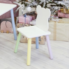 Детский стул Мишутка (Белый/Белый/Цветной) в Менделеевске - mendeleevsk.ok-mebel.com | фото 1