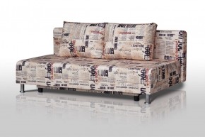 Диван-кровать Комфорт без подлокотников Принт "Gazeta" (2 подушки) в Менделеевске - mendeleevsk.ok-mebel.com | фото 1