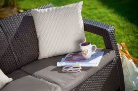 Диван пластиковый Корфу Макс (Corfu love seat max) коричневый в Менделеевске - mendeleevsk.ok-mebel.com | фото 3