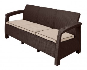 Диван Yalta Premium Sofa 3 Set (Ялта) шоколадный (+подушки под спину) в Менделеевске - mendeleevsk.ok-mebel.com | фото 1
