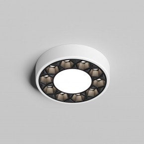 DK2440-WB Встраиваемый светильник DUAL 5+5 Вт, LED 4000K, IP 20, d90mm, белый/черный, алюминий/акрил в Менделеевске - mendeleevsk.ok-mebel.com | фото