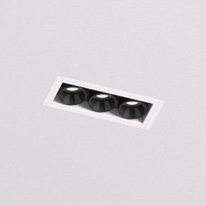 DK2530-WB Встраиваемый светильник SPACE со светодиодом под шпатлевку L69mm 220V 6W 38° 4000К IP20 белый/черный алюминий в Менделеевске - mendeleevsk.ok-mebel.com | фото