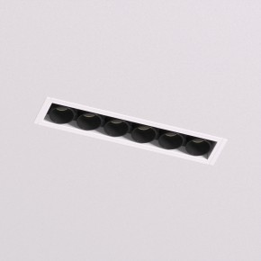 DK2531-WB Встраиваемый светильник SPACE со светодиодом под шпатлевку L126mm 220V 10W 38° 4000К IP20 белый/черный алюминий в Менделеевске - mendeleevsk.ok-mebel.com | фото 2