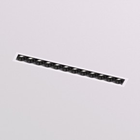DK2532-WB Встраиваемый светильник SPACE со светодиодом под шпатлевку L240mm 220V 20W 38° 4000К IP20 белый/черный алюминий в Менделеевске - mendeleevsk.ok-mebel.com | фото