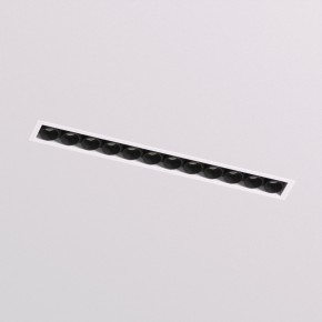 DK2532-WB Встраиваемый светильник SPACE со светодиодом под шпатлевку L240mm 220V 20W 38° 4000К IP20 белый/черный алюминий в Менделеевске - mendeleevsk.ok-mebel.com | фото 2