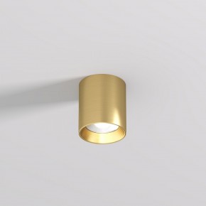 DK2610-SB Накладной светильник SHINE TUBE со светодиодом, D70*H80, IP20, 3000К, 10W, RA?90, сатинированная латунь, алюминий в Менделеевске - mendeleevsk.ok-mebel.com | фото
