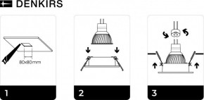 DK3021-BK Встраиваемый светильник, IP 20, 10 Вт, GU5.3, LED, черный, пластик в Менделеевске - mendeleevsk.ok-mebel.com | фото 5