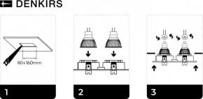 DK3022-WH Встраиваемый светильник, IP 20, 10 Вт, GU5.3, LED, белый, пластик в Менделеевске - mendeleevsk.ok-mebel.com | фото 6