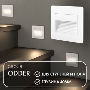 DK3050-WH Светильник встраиваемый в стену, IP 20, LED 3000, 1 Вт, белый, пластик в Менделеевске - mendeleevsk.ok-mebel.com | фото 5
