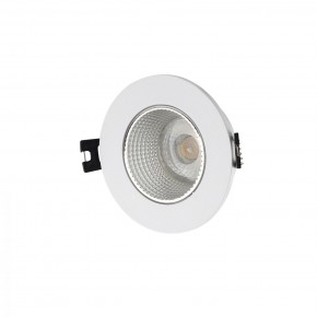 DK3061-WH+CH Встраиваемый светильник, IP 20, 10 Вт, GU5.3, LED, белый/хром, пластик в Менделеевске - mendeleevsk.ok-mebel.com | фото