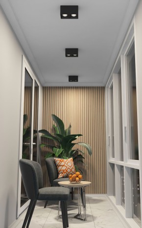 DK3085-BK+CH Светильник накладной IP 20, 10 Вт, GU5.3, LED, черный/хром, пластик в Менделеевске - mendeleevsk.ok-mebel.com | фото 2