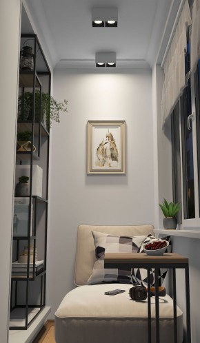 DK3085-WB+WH Светильник накладной IP 20, 10 Вт, GU5.3, LED, бело-черный/белый, пластик в Менделеевске - mendeleevsk.ok-mebel.com | фото 2