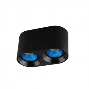 DK3096-BK+CY Светильник накладной IP 20, 10 Вт, GU5.3, LED, черный/голубой, пластик в Менделеевске - mendeleevsk.ok-mebel.com | фото