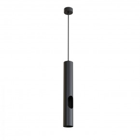DK4045-BK Подвесной светильник, с декоративным вырезом, IP 20, до 15 Вт, LED, GU10, черный, алюминий в Менделеевске - mendeleevsk.ok-mebel.com | фото