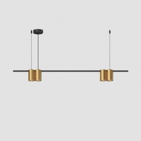 DK4061-BK+SG Подвесной светильник ORBIT, IP20, 4xGU10 LED до 15 Вт, черный + сатинированное золото, алюминий в Менделеевске - mendeleevsk.ok-mebel.com | фото 2
