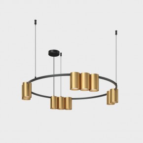 DK4065-BK+SG Подвесной светильник ORBIT , IP20, 10xGU10 LED до 15 Вт, черный + сатинированное золото, алюминий в Менделеевске - mendeleevsk.ok-mebel.com | фото 2