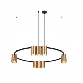 DK4065-BK+SG Подвесной светильник ORBIT , IP20, 10xGU10 LED до 15 Вт, черный + сатинированное золото, алюминий в Менделеевске - mendeleevsk.ok-mebel.com | фото 3