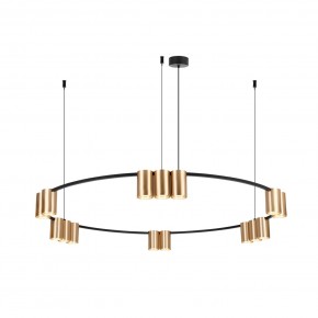 DK4067-BK+SG Подвесной светильник ORBIT, IP20, 15xGU10 LED, до 15 Вт, черный + сатинированное золото, алюминий в Менделеевске - mendeleevsk.ok-mebel.com | фото 3