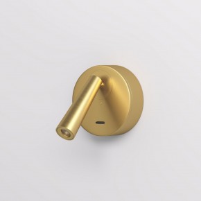 DK5072-SB Бра SHINE WALL со светодиодом, D104*H68, IP20, 3000К, 3W, RA?90, сатинированная латунь, алюминий в Менделеевске - mendeleevsk.ok-mebel.com | фото 2