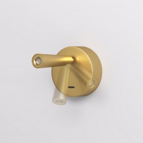 DK5072-SB Бра SHINE WALL со светодиодом, D104*H68, IP20, 3000К, 3W, RA?90, сатинированная латунь, алюминий в Менделеевске - mendeleevsk.ok-mebel.com | фото 3