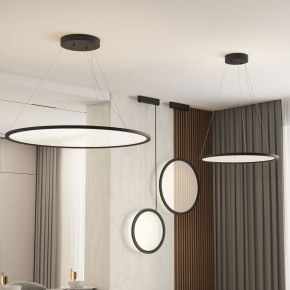 DK6616-BK Подвесной горизонтальный светильник Veil со светодиодом H900 d600 220V 48W 3000-6000K IP20 черный алюминий в Менделеевске - mendeleevsk.ok-mebel.com | фото 5