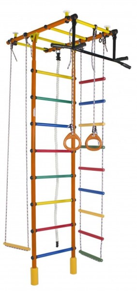 ДСК Атлант оранжевый радуга: турник, кольца, канат, трапеция, веревочная лестница в Менделеевске - mendeleevsk.ok-mebel.com | фото