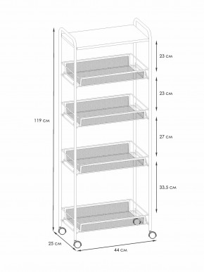 Э 443 ГР Этажерка "Ладья 25КС" Графит в Менделеевске - mendeleevsk.ok-mebel.com | фото 2