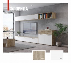 ФЛОРИДА Гостиная (модульная) дуб серый/белый в Менделеевске - mendeleevsk.ok-mebel.com | фото 1