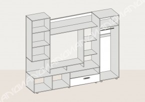 Гостиная Аллегро вариант-3 (Венге/Белфорт) в Менделеевске - mendeleevsk.ok-mebel.com | фото 3