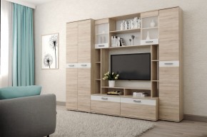 Гостиная Белла (Дуб Сонома/Белый глянец) в Менделеевске - mendeleevsk.ok-mebel.com | фото