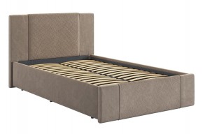 ХЛОЯ Кровать 1200 с сонованием (латте велюр) в Менделеевске - mendeleevsk.ok-mebel.com | фото