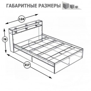 Камелия Кровать 1200, цвет белый, ШхГхВ 123,5х217х78,2 см., сп.м. 1200х2000 мм., без матраса, основание есть в Менделеевске - mendeleevsk.ok-mebel.com | фото 3