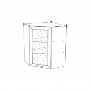 КГ "Агава" ВВУС550 Шкаф навесной угловой h 900 Лиственница светлая в Менделеевске - mendeleevsk.ok-mebel.com | фото