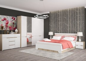 Комод 1200 АНТАЛИЯ (Сонома/Белый софт) в Менделеевске - mendeleevsk.ok-mebel.com | фото 3