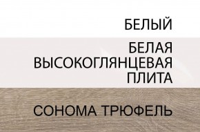 Комод 2D-1S/TYP 34, LINATE ,цвет белый/сонома трюфель в Менделеевске - mendeleevsk.ok-mebel.com | фото 3