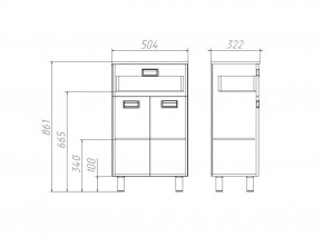 Комод 50 Cube с 1 ящиком Домино (DC5015K) в Менделеевске - mendeleevsk.ok-mebel.com | фото 3