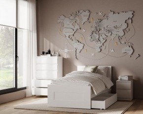 Комод КАСТОР с пятью ящиками, цвет белый в Менделеевске - mendeleevsk.ok-mebel.com | фото 3