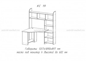 Компьютерный стол №19 (Анкор темный) в Менделеевске - mendeleevsk.ok-mebel.com | фото 3
