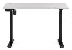 Компьютерный стол Маркос с механизмом подъема 120х75х75 белая шагрень / черный в Менделеевске - mendeleevsk.ok-mebel.com | фото 3